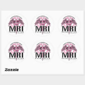 Sticker Rond MRI Pink Caduceus (Feuille)