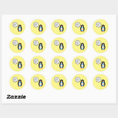 Sticker Rond Ms Penguin Drapeau Argentin Parle (Feuille)