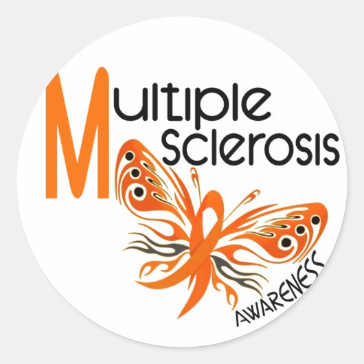 Sticker Rond MS Sclérose en plaques BUTTERFER 3.1 (Devant)