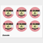 Sticker Rond Mt. Columbia (Feuille)