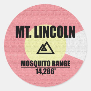 Sticker Rond Mt. Lincoln