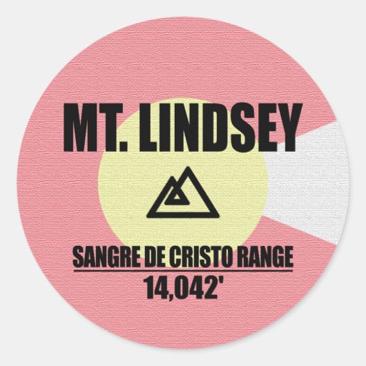 Sticker Rond Mt. Lindsey (Devant)