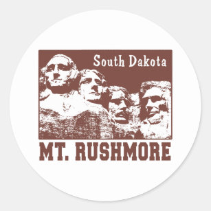 Sticker Rond Mt. Rushmore