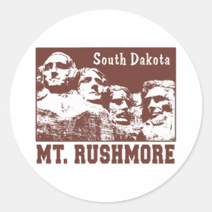 Sticker Rond Mt. Rushmore