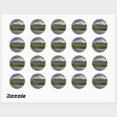 STICKER ROND MT SHASTA DU LAC SISKIYOU (Feuille)