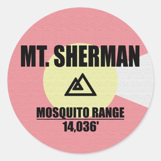 Sticker Rond Mt. Sherman (Devant)