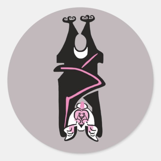 Sticker Rond MTD cool - Halloween -Nature- Animal- Grey (Devant)