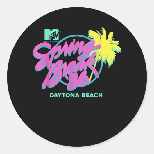 Sticker Rond MTV Spring Break Daytona Beach (Devant)