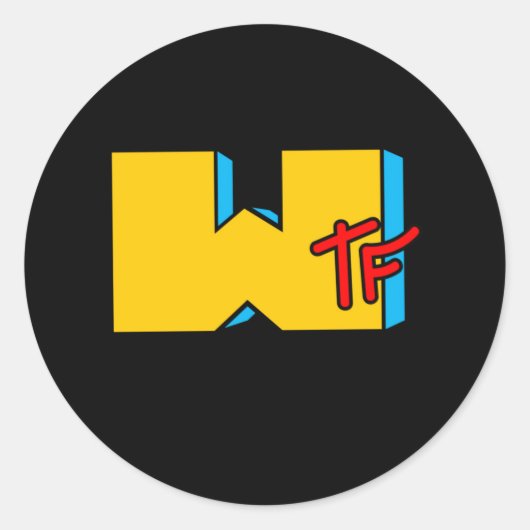 Sticker Rond MTV WTF Est Arrivé À La Musique (Devant)