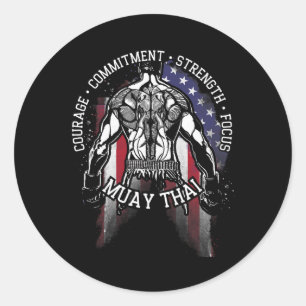 Sticker Rond Muay Thaï