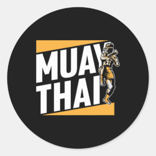 Sticker Rond Muay Thai Boxing Hob