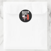 Sticker Rond Muay Thai Cat Meow Thai (Sac)