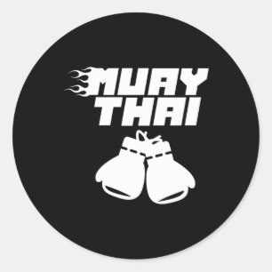 Sticker Rond Muay Thai Martial Arts Fighter Hob