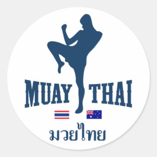 Sticker Rond Muay Thaïlande thaïlandaise Australie