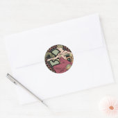 Sticker Rond Mucha Art nouveau (Enveloppe)