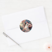 Sticker Rond mucha automne affiche Art nouveau (Enveloppe)