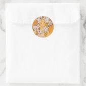 Sticker Rond Mucha "Lily" - Fleurs (Sac)
