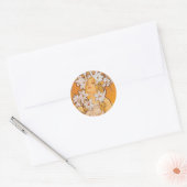 Sticker Rond Mucha "Lily" - Fleurs (Enveloppe)