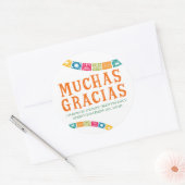 STICKER ROND MUCHAS GRACIAS - FAVORISATIONS DU MERCI (Enveloppe)