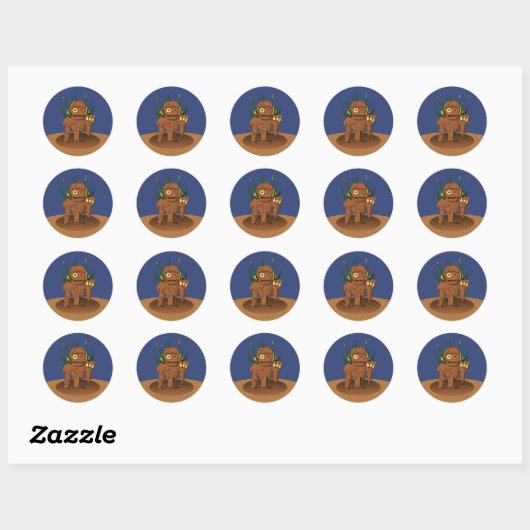Sticker Rond Mud Zombie Yokai Dorotabo (Feuille)
