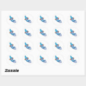 Sticker Rond Mudkip (Feuille)