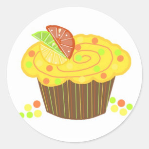 Sticker Rond Muffin au citron