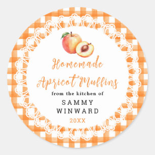Sticker Rond Muffin aux Abricots Maison