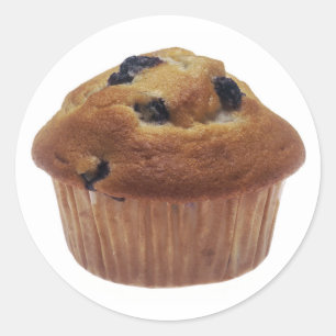 Sticker Rond Muffin aux bleuets