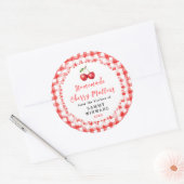 Sticker Rond Muffin aux Cerises Maison (Enveloppe)