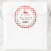Sticker Rond Muffin aux Cerises Maison (Sac)