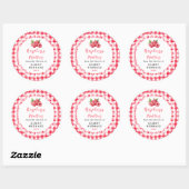 Sticker Rond Muffin aux framboises maison (Feuille)