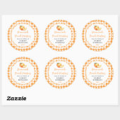 Sticker Rond Muffin aux pêches maison (Feuille)