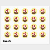 Sticker Rond Muffin Cupcake (Feuille)