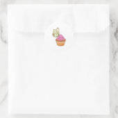 Sticker Rond Muffin Papillon (Sac)