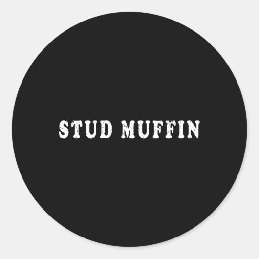 Sticker Rond Muffin Stud Pour Ami Ou Mari (Devant)