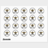 Sticker Rond Mug Queen Bee Latte (Feuille)