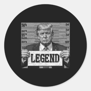 Sticker Rond Mugshot Drôle Trump 2024