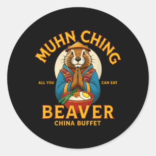 Sticker Rond Muhn Ching Tout ce que vous pouvez manger Buffet d
