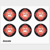 Sticker Rond Muladhara ou Root le 1er Chakra (Feuille)