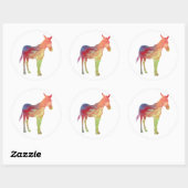 Sticker Rond Mule (Feuille)