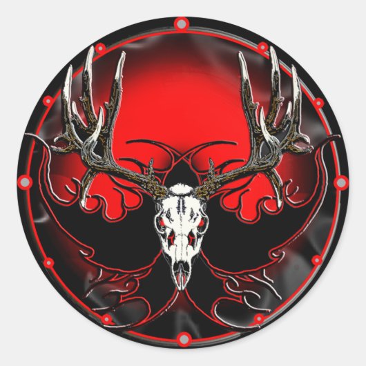 Sticker Rond Mule cerf (Devant)