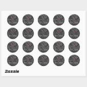 Sticker Rond Multi-language Merry Christmas Thunder_Cove (Feuille)