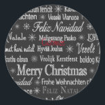 Sticker Rond Multi-language Merry Christmas Thunder_Cove<br><div class="desc">Joyeux Noël dans de nombreuses langues différentes à customiser,  personnaliser en changeant de nom</div>
