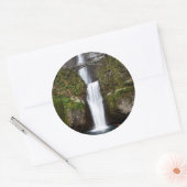 Sticker Rond Multnomah Falls dans les gorges de Columbia (Enveloppe)