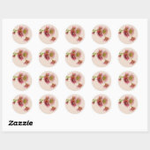 Sticker Rond MUMS ROSE par SHARON SHARPE (Feuille)