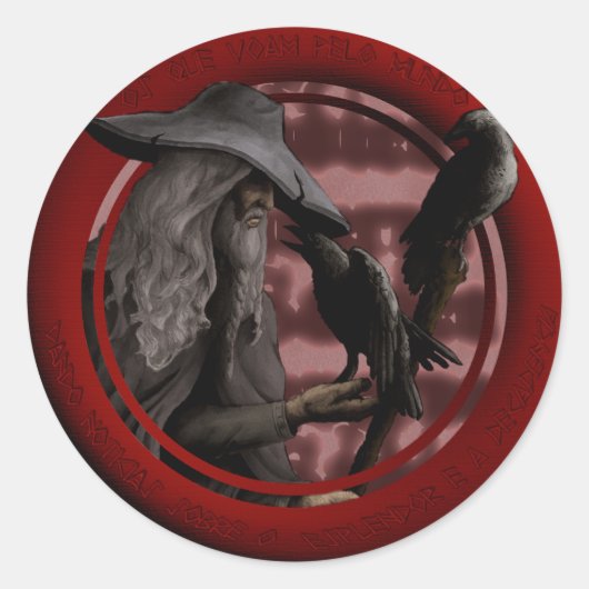 Sticker Rond Munin et Hugin (Devant)