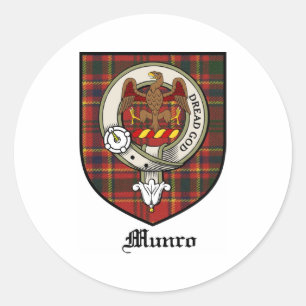 Sticker Rond Munro Clan Crest Badge Tartan