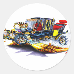 Sticker Rond Munsters Koach Musclecar Hot Rod