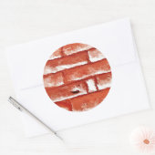 STICKER ROND MUR DE BRIQUES (Enveloppe)