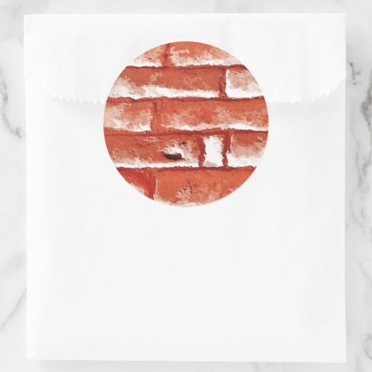 STICKER ROND MUR DE BRIQUES (Sac)